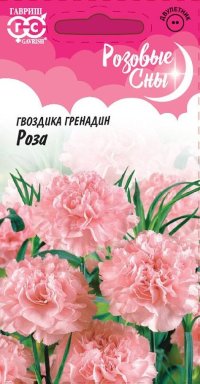 Гвоздика садовая гренадин Роза, 0,1 г Н9, серия Розовые сны (Гавриш)
